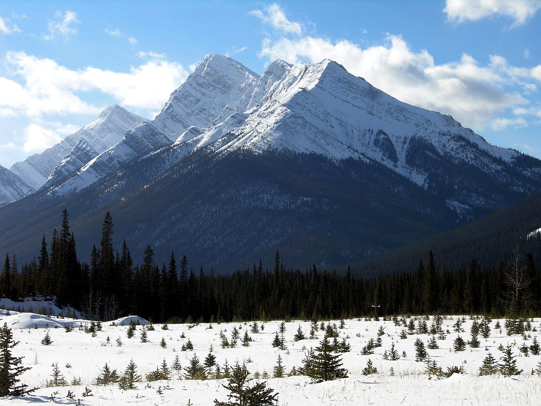 03 Old Goat Mountain From Highway 742 Smith-Dorrien Spray Trail In Kananaskis In Winter